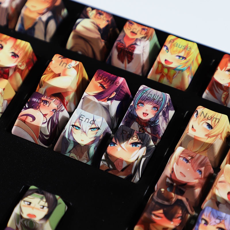 Set 108 nút bàn phím PBT họa tiết Doujin Gentleman màu nhuộm thăng hoa truyền sáng dành cho bàn phím cơ