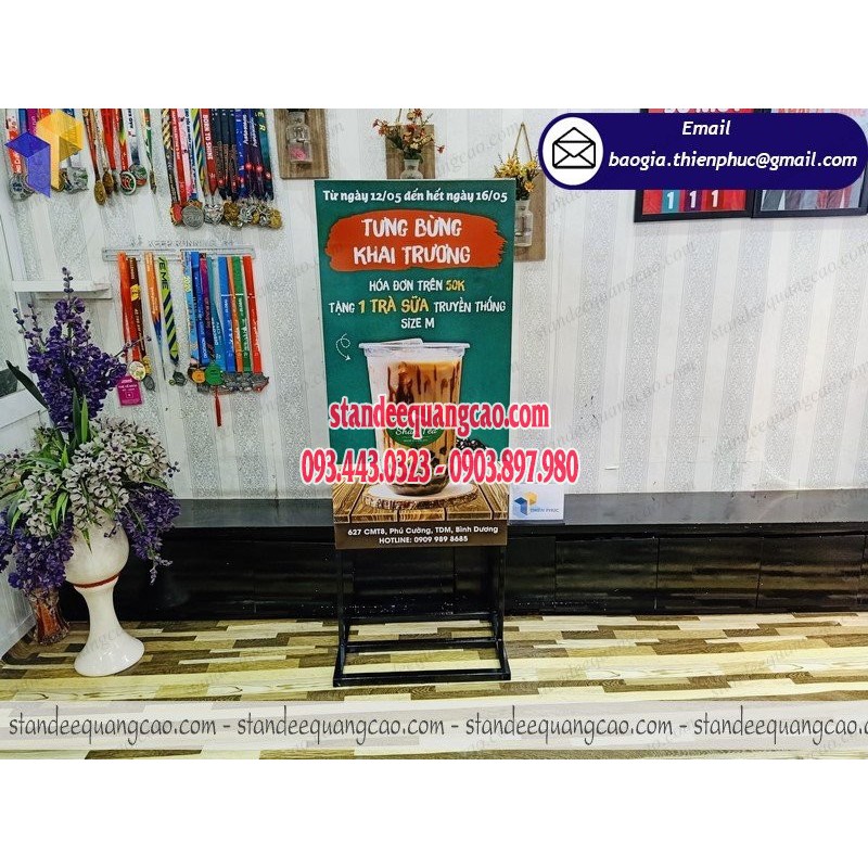 Xưởng thiết kế khung standee hai mặt giá rẻ ở Tây Ninh - standeequangcao.com - ĐT: 0903897980