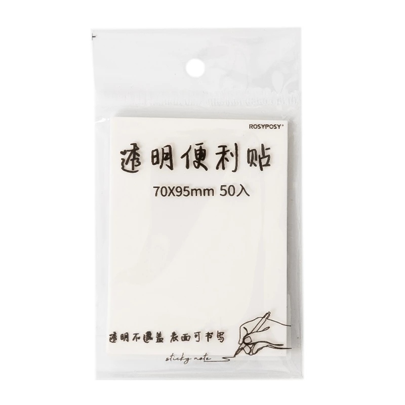 Bộ 50 Tấm Giấy Ghi Chú Trong Suốt Chống Thấm Nước Tiện Dụng
