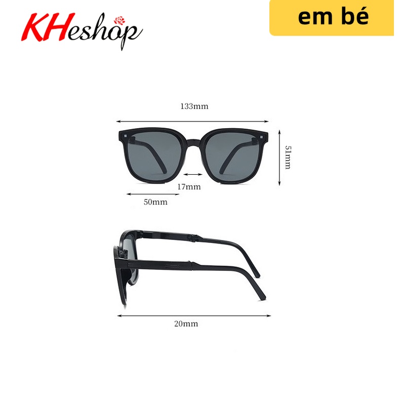[Siêu Phẩm Cho Bé] Kính Mát gập nhỏ cho Con Yêu màu Thạch Rau Câu trong suốt dễ thương đủ màu tha hồ lựa chọn mã Y3003
