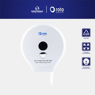 Hộp đựng giấy vệ sinh cuộn lớn Thế Giới Giấy Roto RT3203A chất liệu nhựa ABS.
