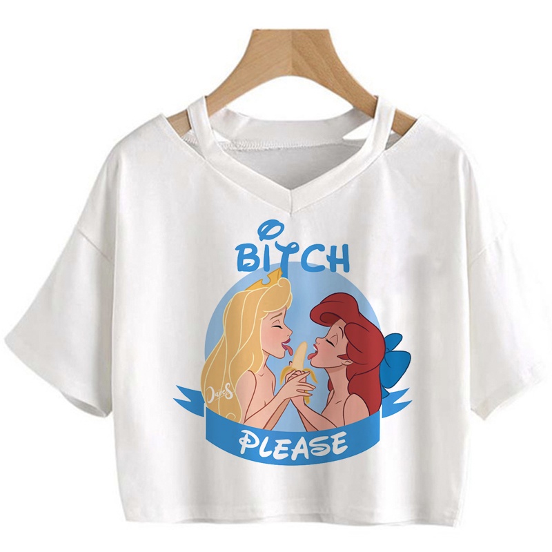Áo Thun Tay Ngắn In Hình Công Chúa Disney Thời Trang Cho Cặp Đôi