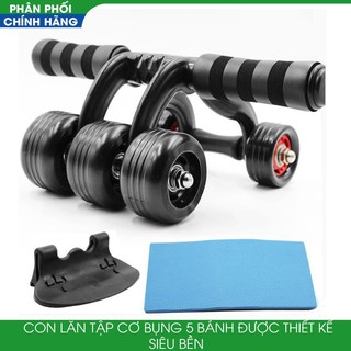 Con lăn 5 bánh cao cấp + kèm thảm + tấm chặn