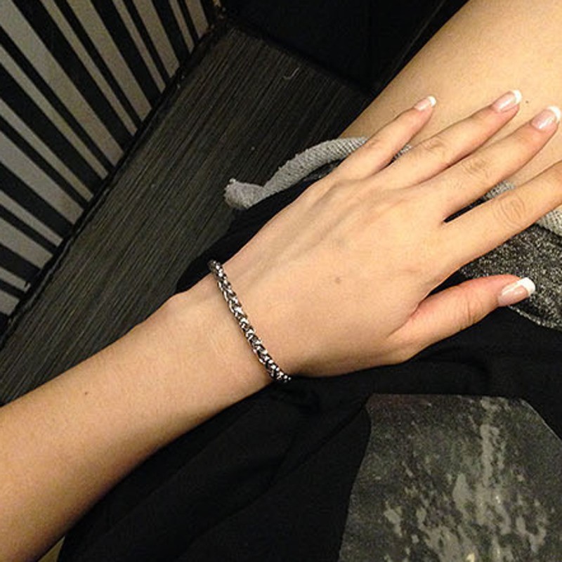 Vòng tay kim loại chất liệu hợp kim phong cách Hàn Quốc nữ tính