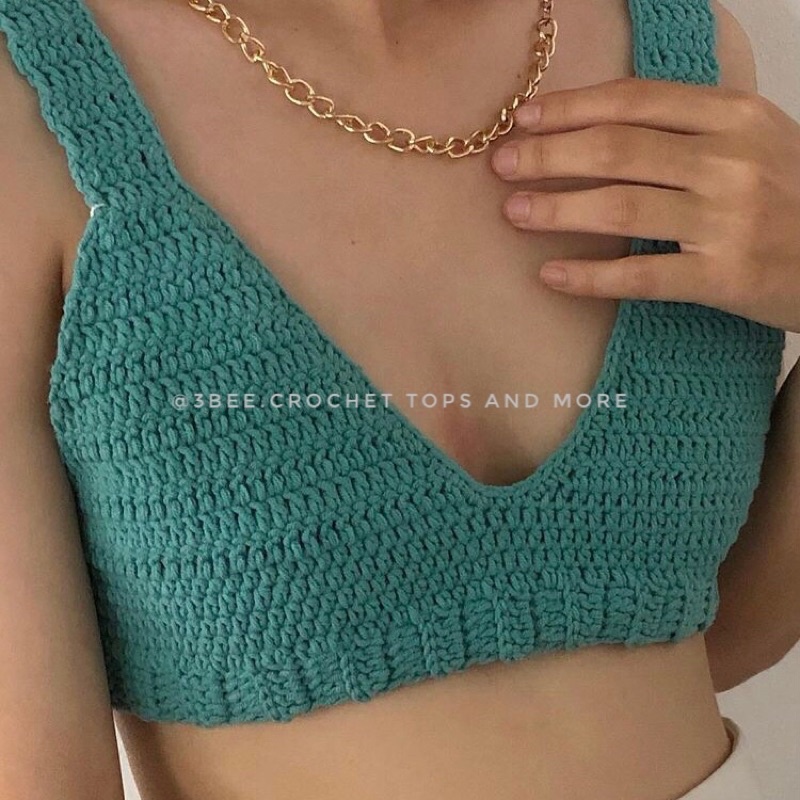 Áo len 2 dây dáng bra