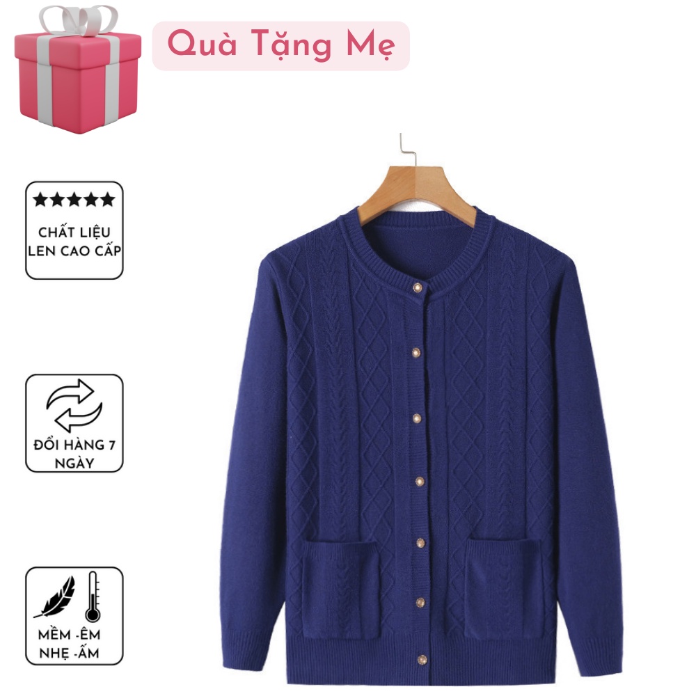 Áo len Cardigan trung niên tặng mẹ biếu bà