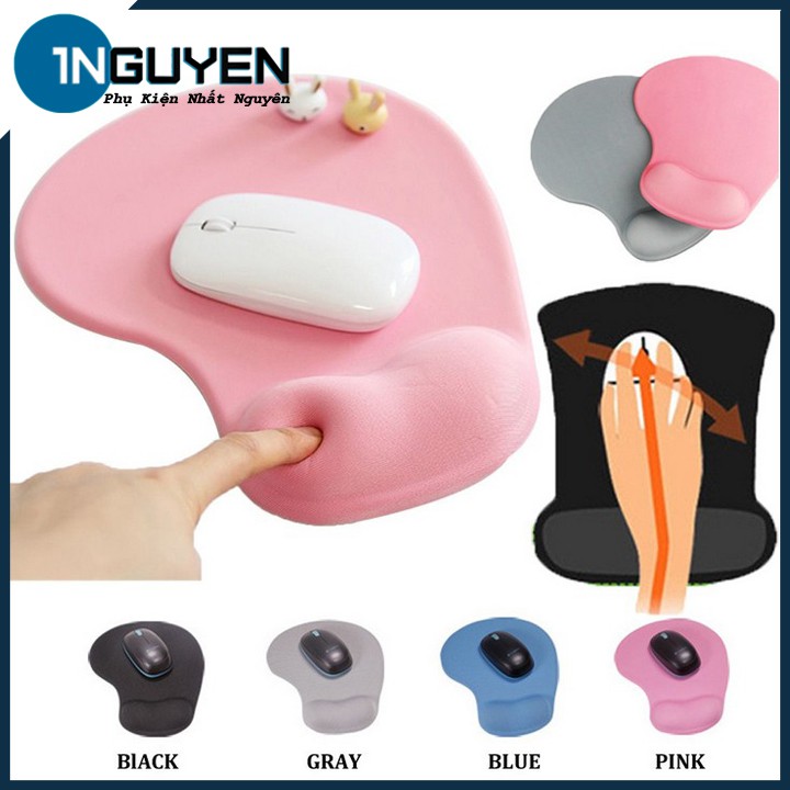 Miếng lót chuột bằng silicone mềm mại có đệm tay dành cho máy tính xách tay/ máy tính để bàn