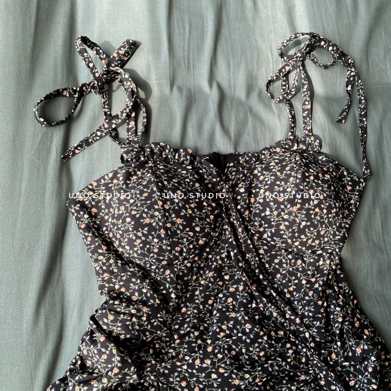 Váy đầm hoa nhí có mút ngực kèm ảnh thật design by UNO Studio | BigBuy360 - bigbuy360.vn