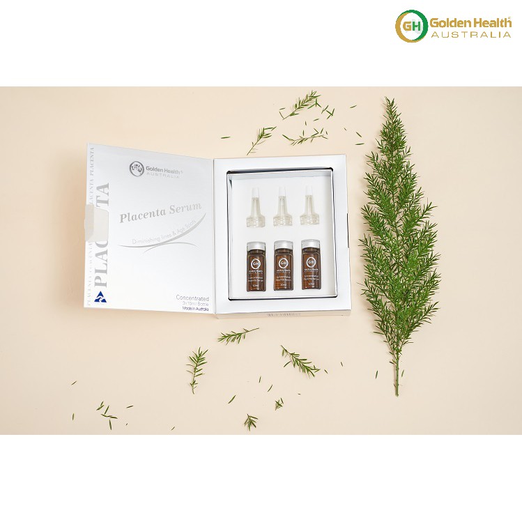 [GOLDEN HEALTH] Serum placenta nhau thai cừu loại bỏ nám, tàn nhang và trắng da - Hộp 3 lọ