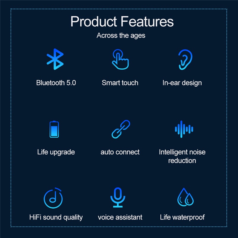 Tai nghe không dây F9-5C Tws âm thanh sống động sử dụng tiện lợi chất lượng cao