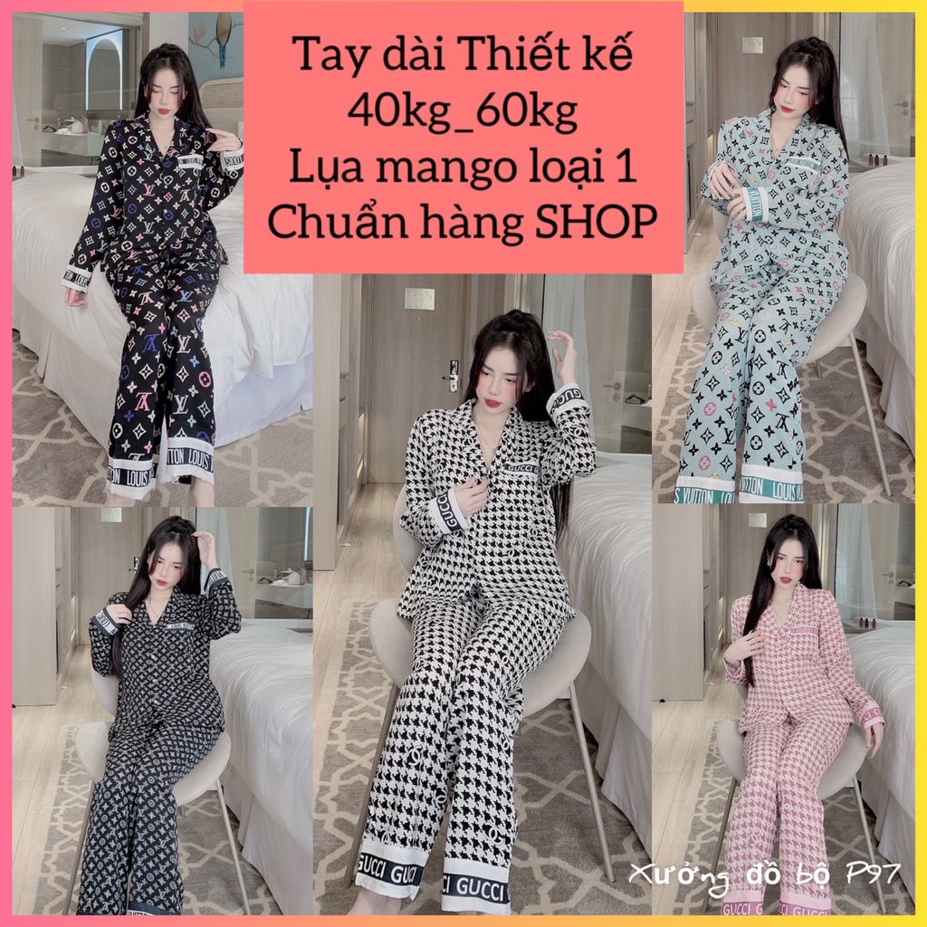 pijama tay dài truyền thống thiết kế siêu xinh, chất liệu lụa xịn cao cấp loại 1 mềm mịn mát, pijama nữ sỉ lẻ tận xưởng