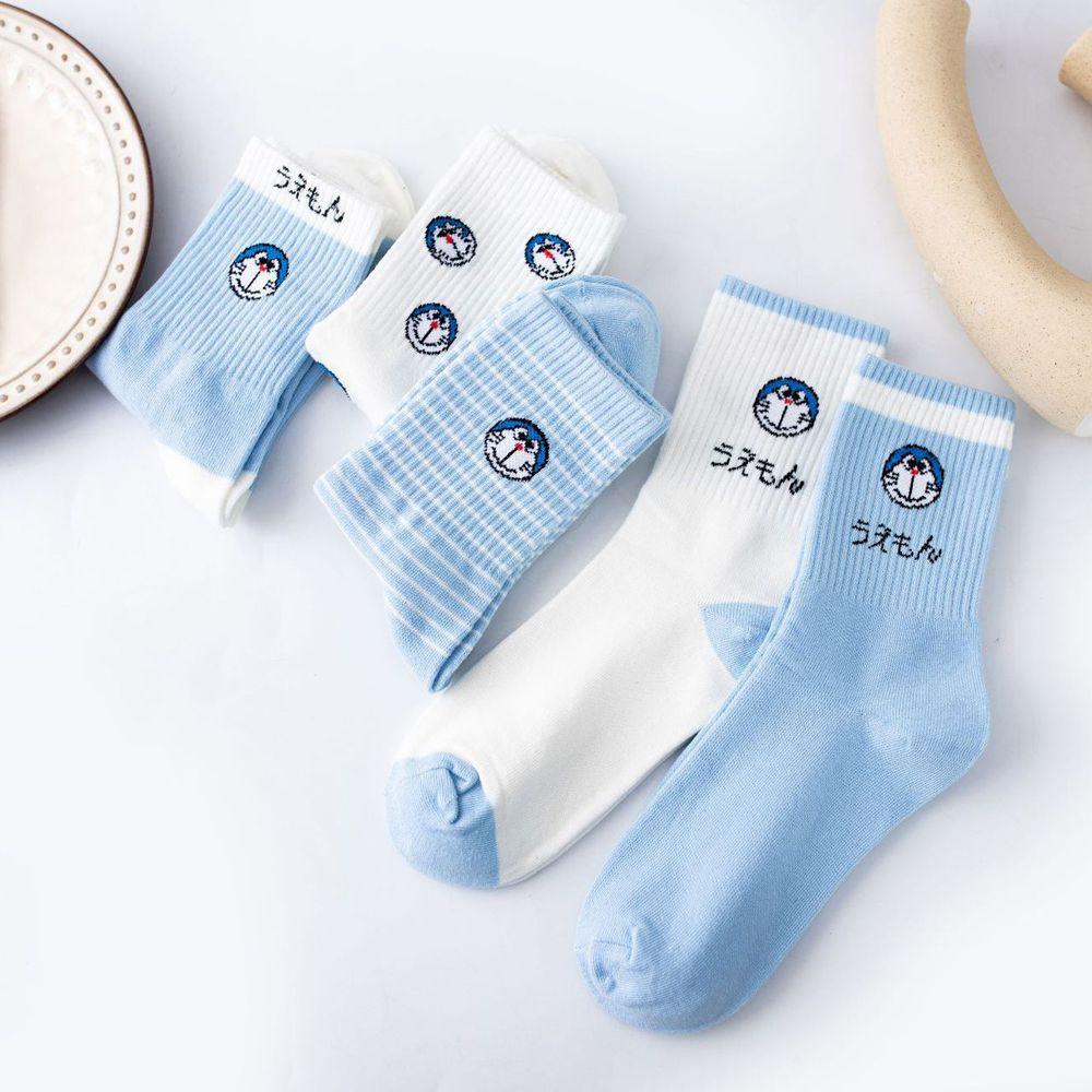 SOMEDAYZL Tất Nữ Cổ Cao In Hình Mèo Hoạt Hình Dễ Thương