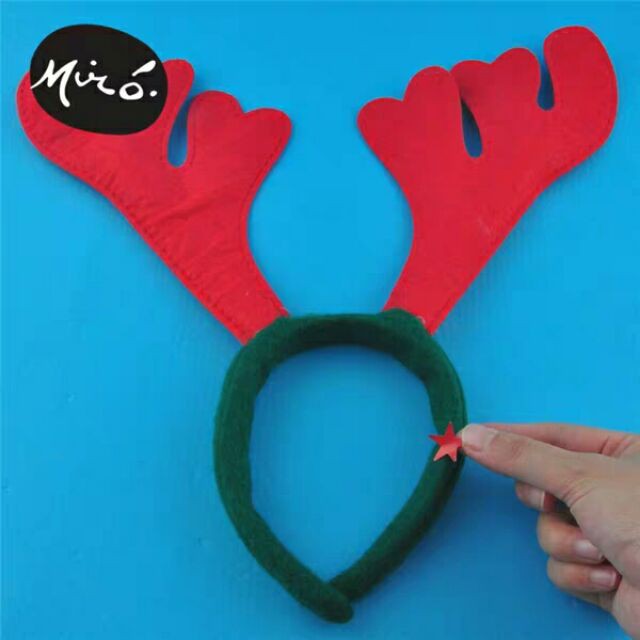 Bờm noel sừng tuần lộc đỏ cho bé [Siêu hot]