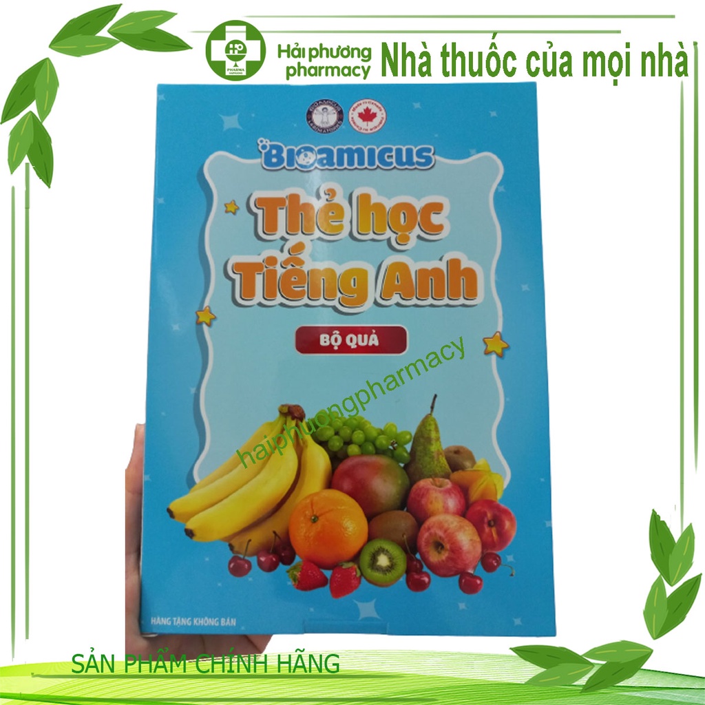 Qùa tặng Bioamicus  thẻ học tiếng anh bộ hoa quả