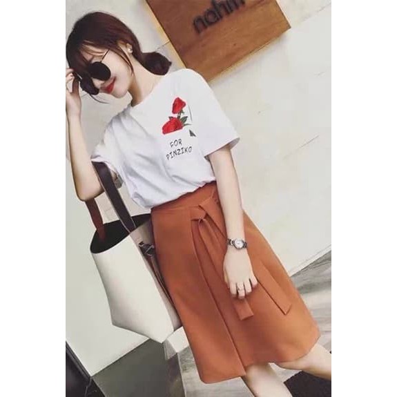 chân váy Chữ A phối dây dài 50cm-60cm