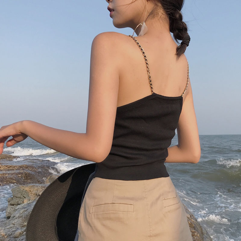 Áo hai dây không tay thiết kế thời trang cá tính cho nữ