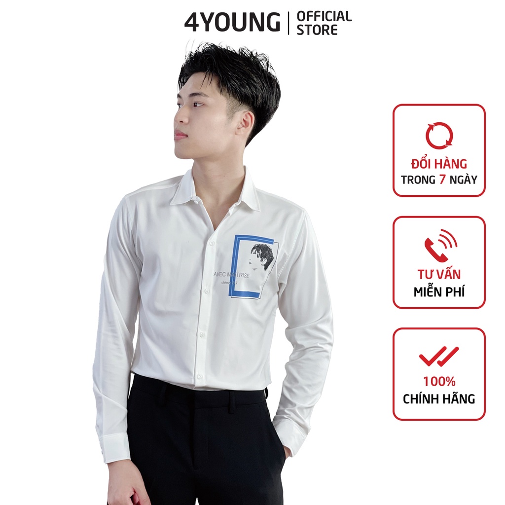 Áo sơ mi nam tay dài 4YOUNG SM201 | BigBuy360 - bigbuy360.vn