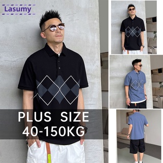 Plus size plus size!áo thun polo dáng rộng tay ngắn màu sắc tương phản thời trang mùa hè cho nam giới