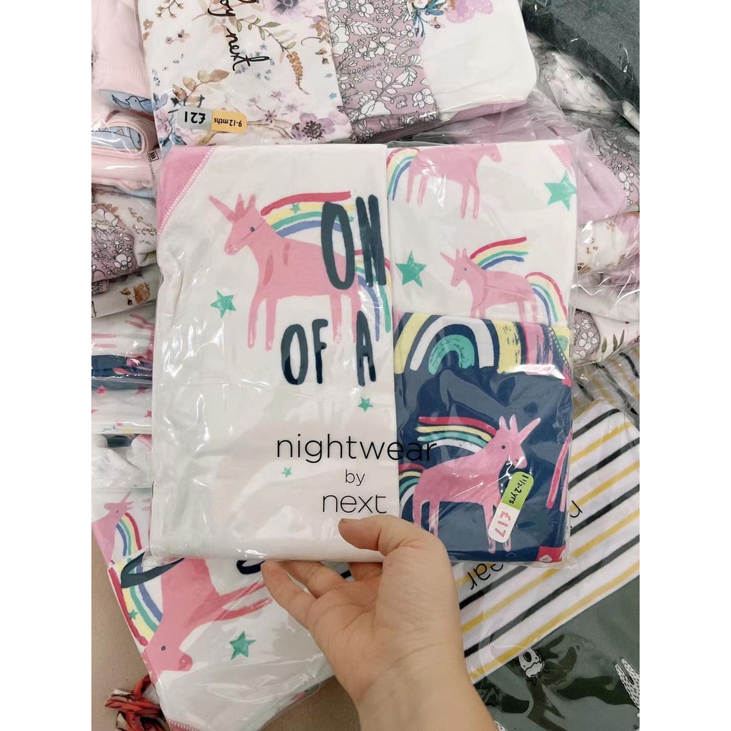 Set 3 bộ cotton next cho bé gái bé trai - hàng dư xịn nguyên túi hãng - chất siêu đẹp