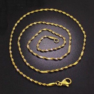 Dây chuyền nữ dạng xoắn giá mạ vàng 18K siêu đẹp VC012