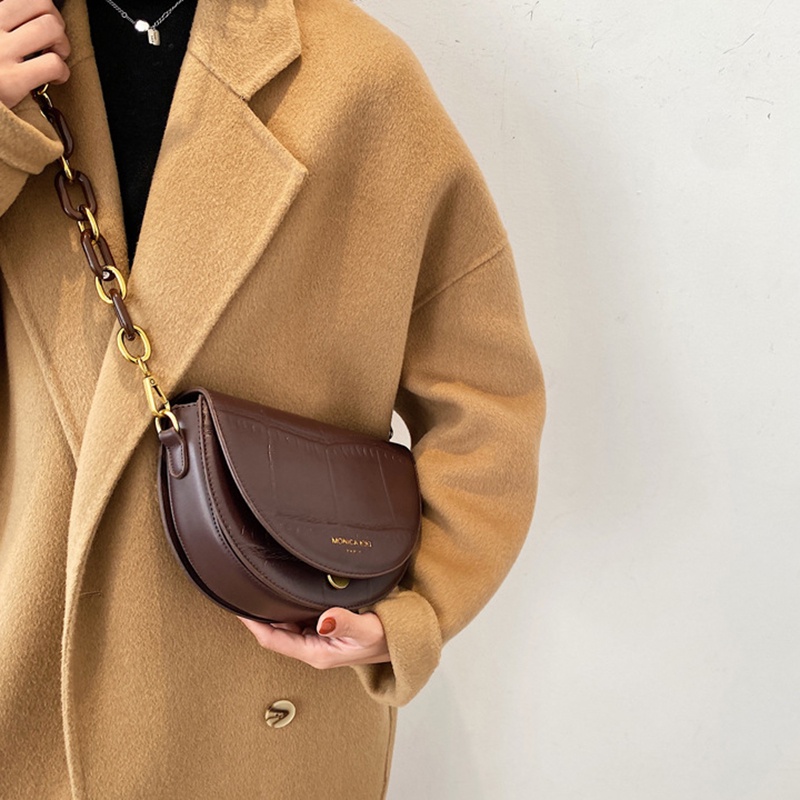 Túi đeo chéo Ielgy họa tiết vân đá phong cách cổ điển thời trang cho nữ