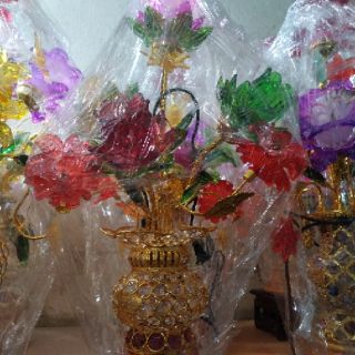 Đèn dầu kim sa thủy tinh cao cấp