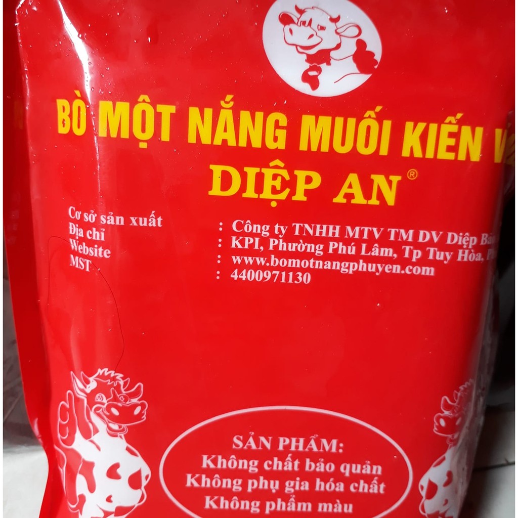 Khô bò một nắng muối kiến vàng Diệp An Phú Yên