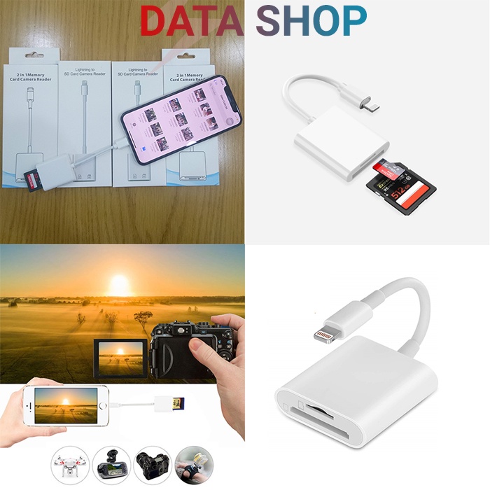 Đầu đọc thẻ OTG SD Micro SD [Chính Hãng] cho iphone ipad lightning ios