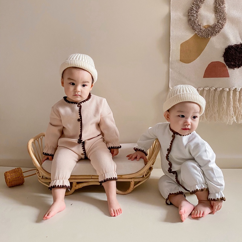 Áo liền quần dệt kim thời trang cho bé trai/gái (0-2 tuổi)