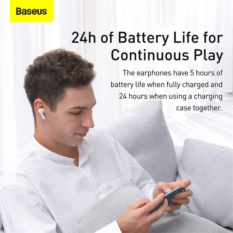 Tai Nghe Không Dây Baseus SIMU S1 Chống Ồn Chủ Động ANC Bluetooth 5.0, Độ Trễ Thấp, Hệ Thống Âm Thanh Hi Fi.