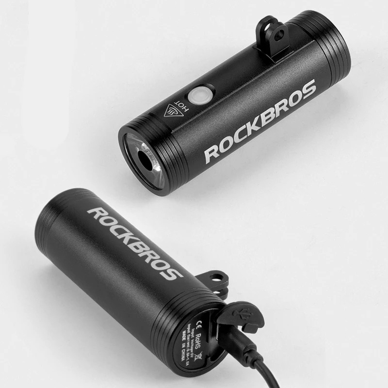 Đèn pha xe đạp ROCKBROS 400/ 800Lm chống thấm nước USB sạc lại được tiện lợi