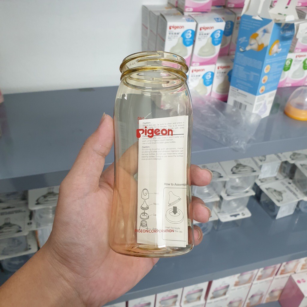 Bình Sữa Pigeon Chính Hãng 160ml/240ml chống sặc an toàn cho bé
