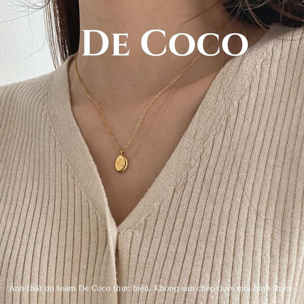 [KHÔNG ĐEN GỈ] Vòng cổ titan Golden Stone De Coco decoco.accessories