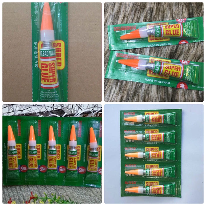 Tuýp Keo Dán Super Glue Đa Năng Dán Tất Cả Vật Liệu Bằng Gỗ, Vải, Gốm Sứ, Nhựa An Toàn Siêu Dính
