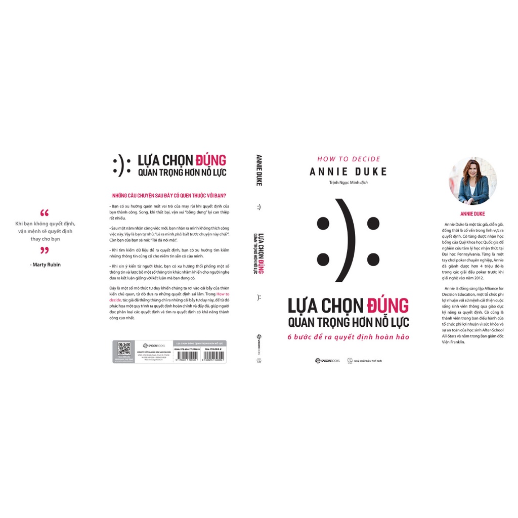 SÁCH - Lựa chọn đúng quan trọng hơn nỗ lực  - Tác giả Annie Duke