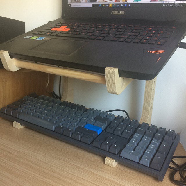 Plywood Laptop Stand - Kệ/giá đỡ Laptop bằng gỗ plywood cao cấp, phiên bản cao 27cm