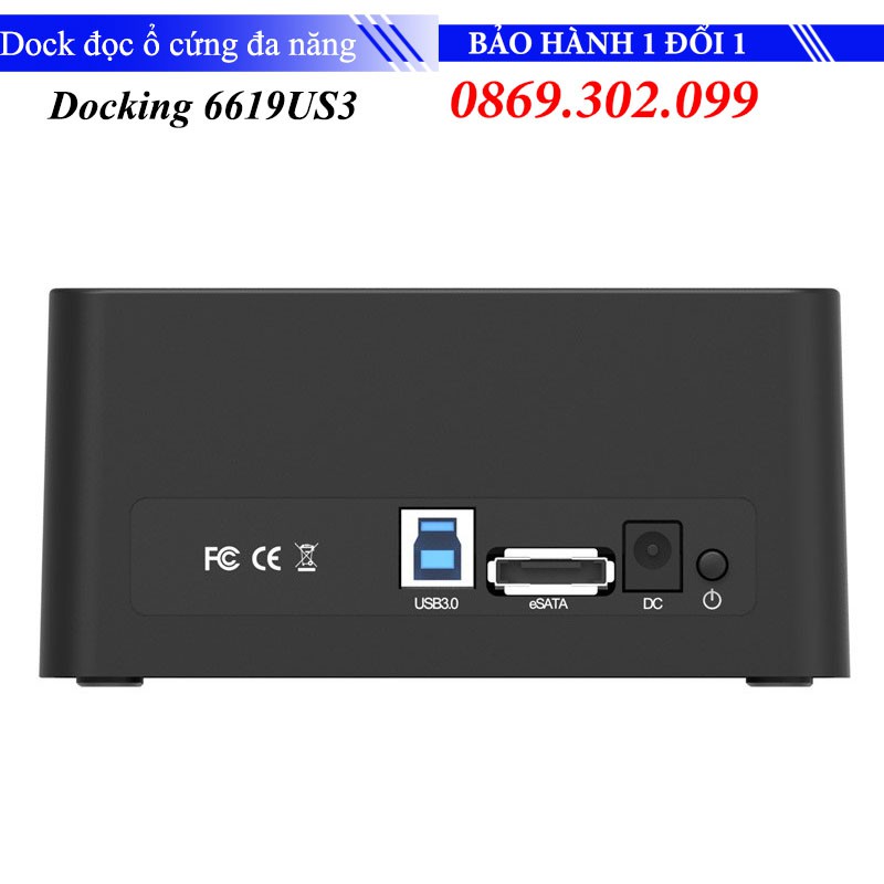 Dock đọc ổ cứng đa năng Orico Docking 6619US3