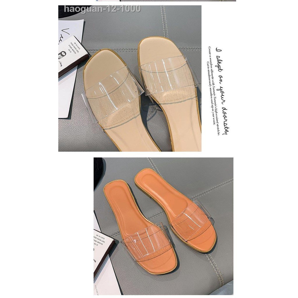 ♧۩❇Dép Nữ Quai Ngang Trong Suốt Thời Trang | BigBuy360 - bigbuy360.vn