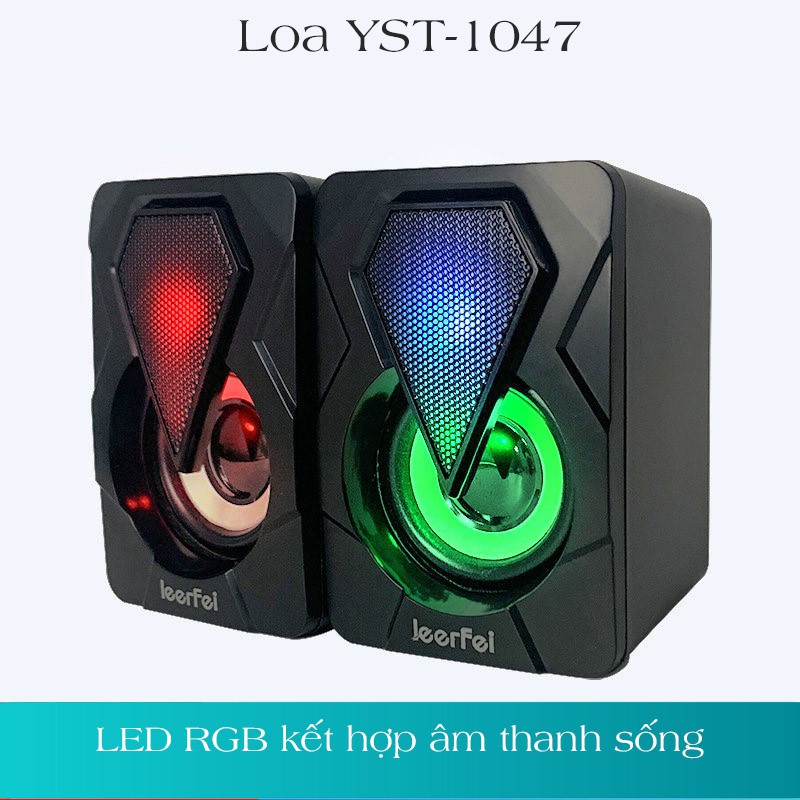 Loa máy tính vi tính mini laptop LED để bàn bass giá rẻ  - K1277