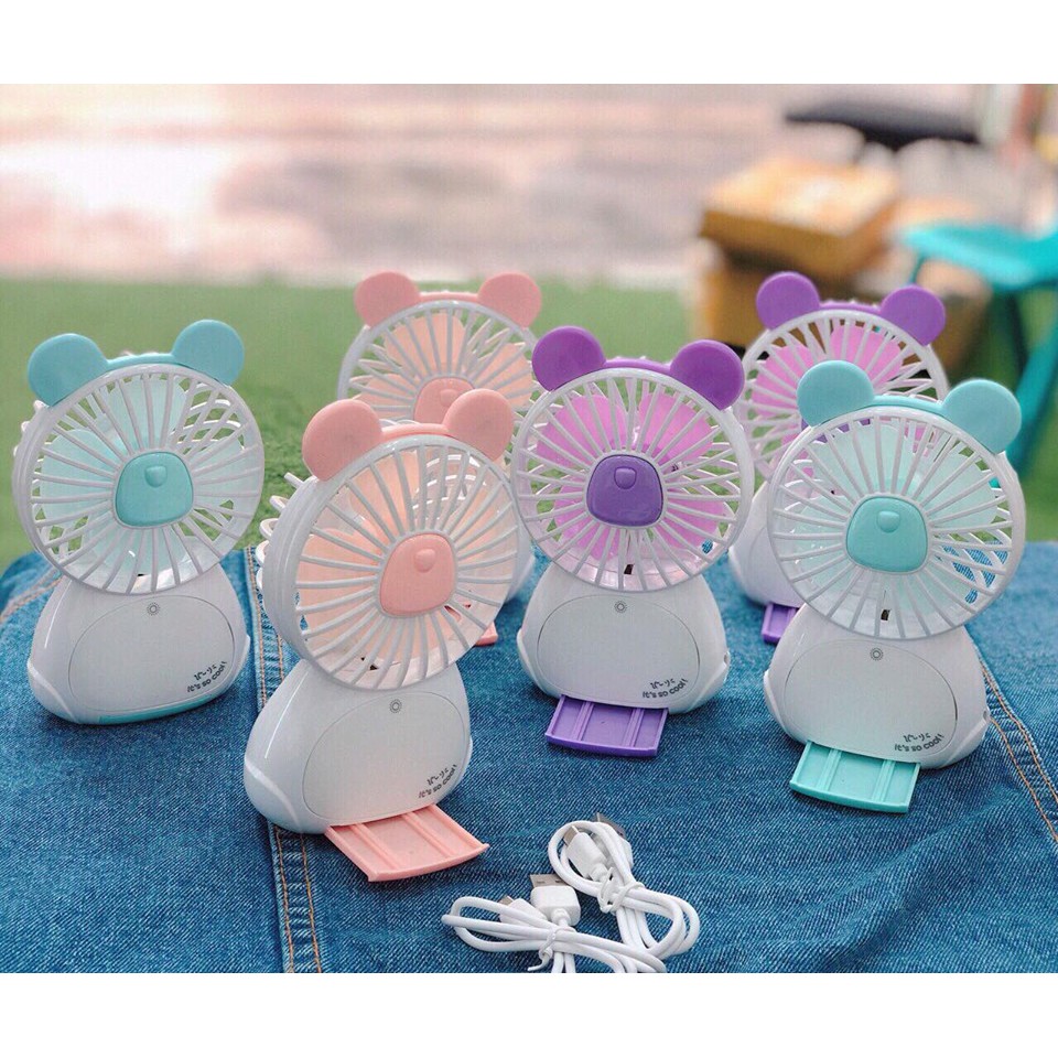QUẠT CẦM TAY Quạt Mini V13 Light Fan TÍCH ĐIỆN HÌNH CUTE