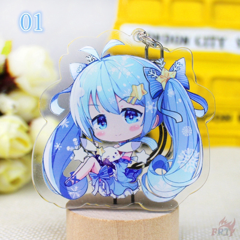 ❀ Hatsune Miku Móc khóa ❀ Snow Sakura VOCALOID Figures KeyRing Pendant Gifts - 6 Styles