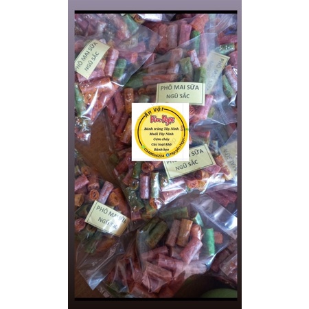Bánh tráng phô mai cuộn ngũ sắc_500g