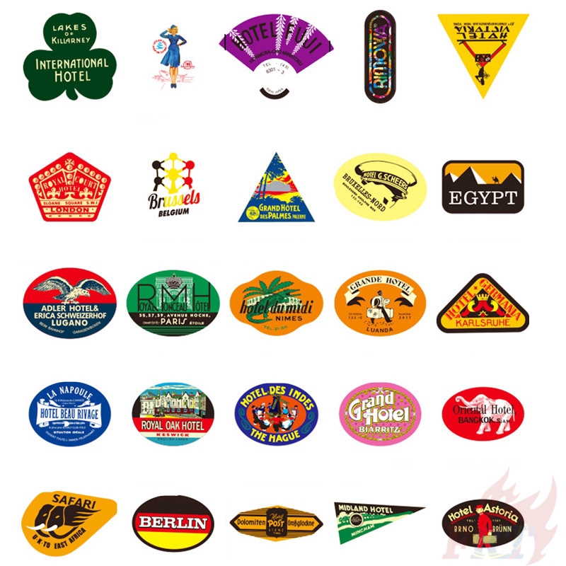 100Pcs/Set ❉ Famous Tourist City Scenery Series 01 - City Travel Stickers ❉ DIY Fashion Mixed Luggage Laptop Skateboard Doodle Decal Stickers