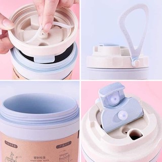 Cốc giữ nhiệt lúa mạch kèm thìa 500ml