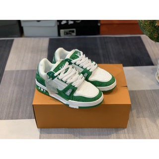 Giày sneaker louis vuitton white green cổ thấp hàng cao cấp full size nam - ảnh sản phẩm 6