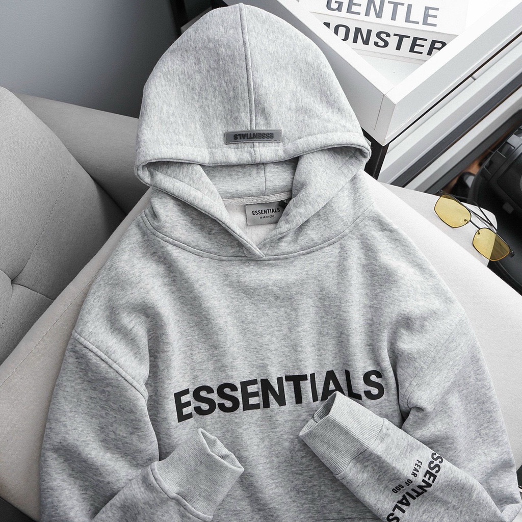 ÁO NỈ NAM HOODIES CHUI PHỐI NÓN KÈM HỌA TIẾT ESSEN SIÊU CHẤT - PHONG CÁCH TRẺ TRUNG , NAM TÍNH