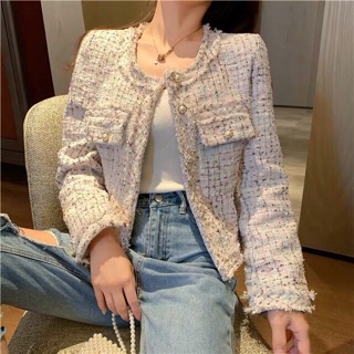 (Hàng oder)Áo dạ tweed sang chảnh