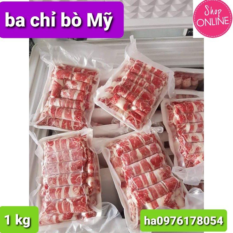 Ba chỉ bò Mỹ ( 1 kg )