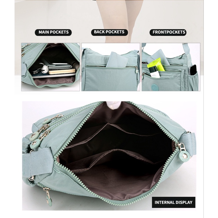 Túi Đeo Chéo Vai Đựng Mỹ Phẩm Bằng Polyester Thời Trang Dành Cho Nữ