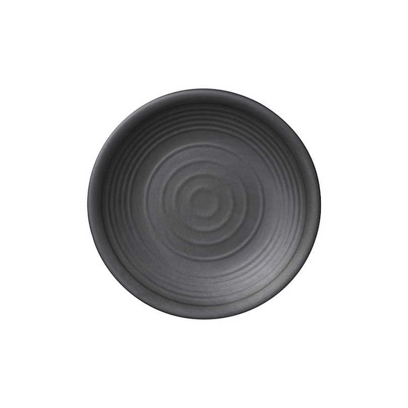 Dĩa tròn melamin KORMEL 200mm màu đen E10468.B